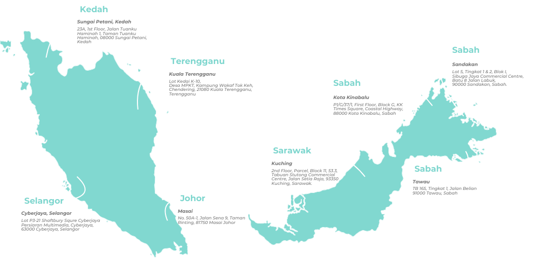 Zahra Adventure Branches across Malaysia