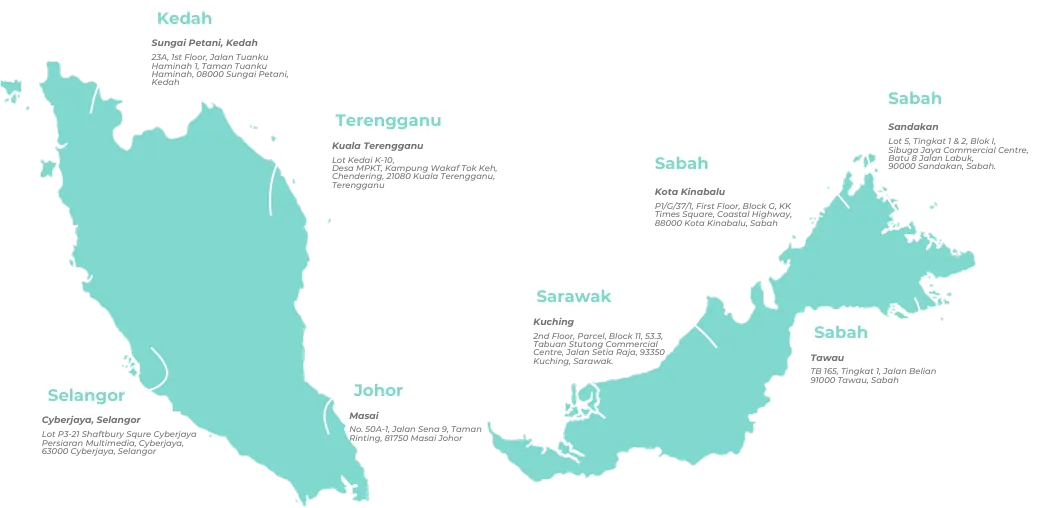 Zahra Adventure Branches across Malaysia