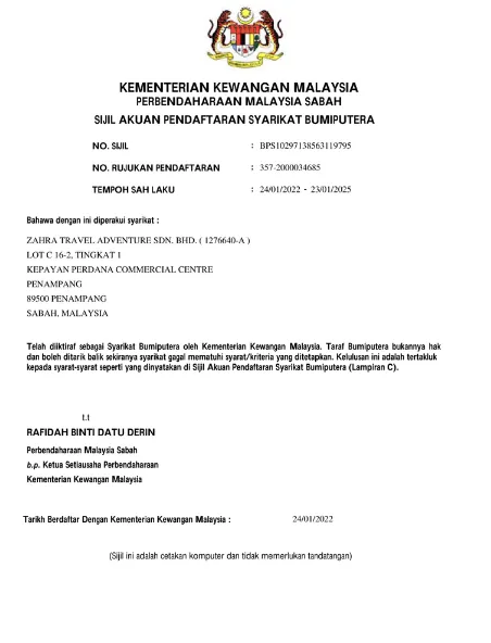 Bumiputera Certificate